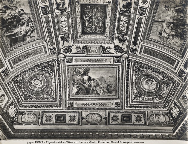 Anderson — Roma - Riquadro del soffitto - attribuito a Giulio Romano - Castel S. Angelo — insieme
